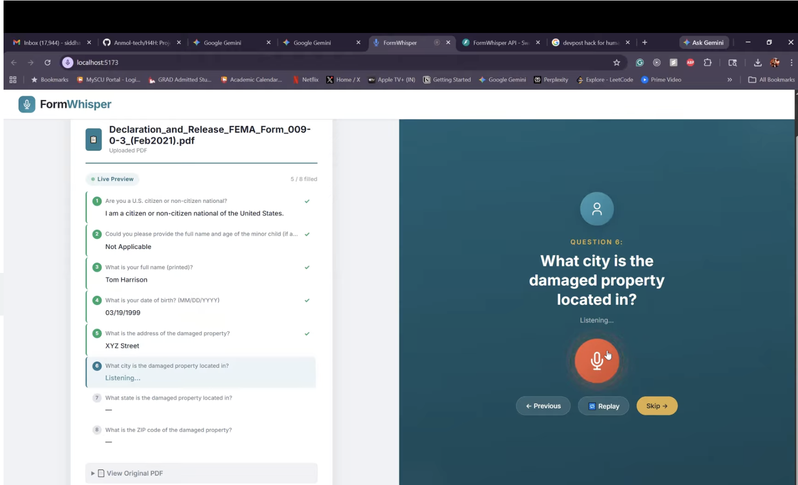 FormWhisper UI screenshot